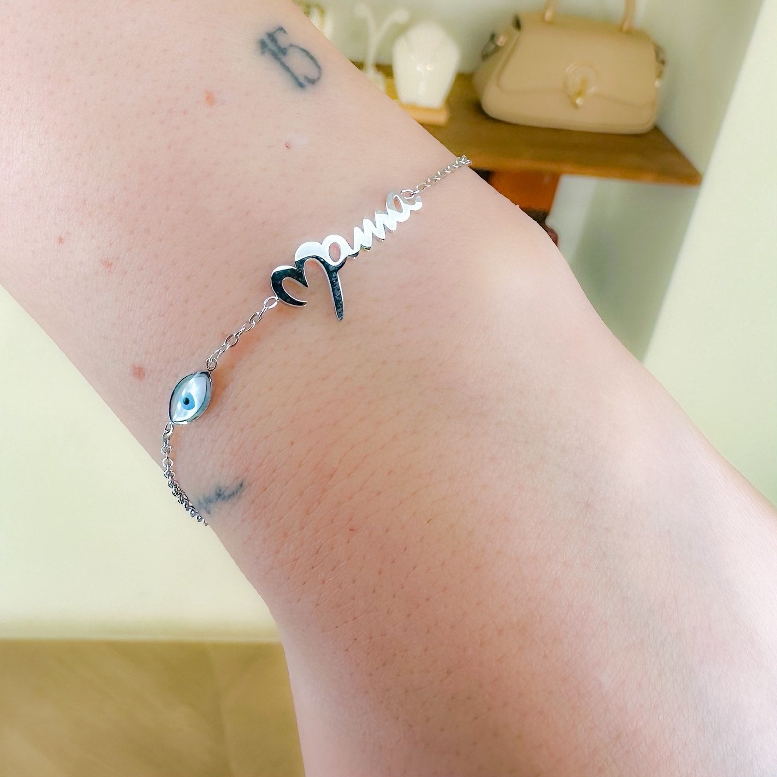 Γυναικείο Ατσάλινο Βραχιόλι Μαμά - My Mama Bracelet (χρυσό, ασημί)