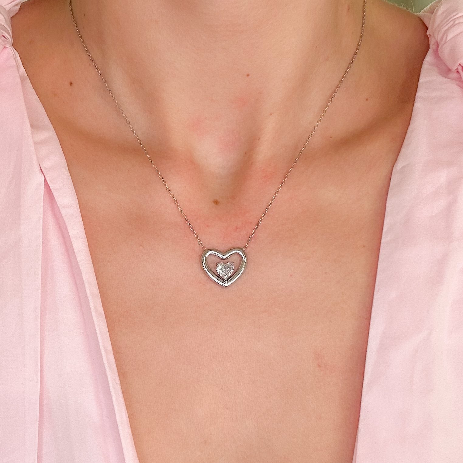 Γυναικείο Ατσάλινο Κολιέ Με Καρδιά -  Brenas Necklace (χρυσό, ασημί)