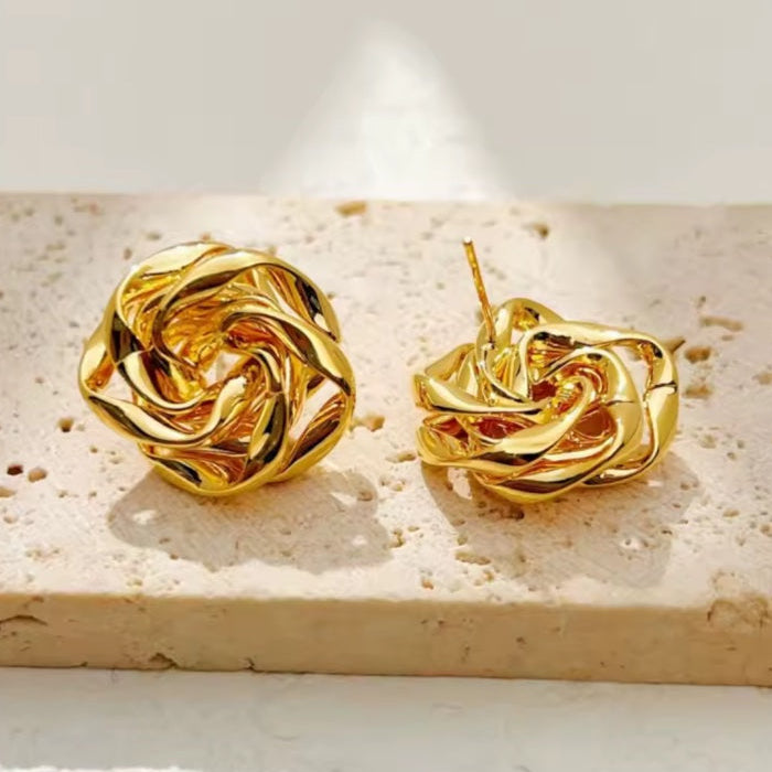 Γυναικεία Ατσάλινα Σκουλαρίκια - Ferme Earrings (χρυσό, ασημί)