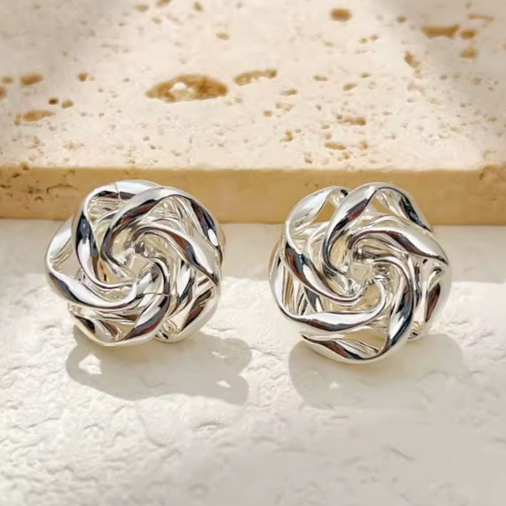 Γυναικεία Ατσάλινα Σκουλαρίκια - Ferme Earrings (χρυσό, ασημί)