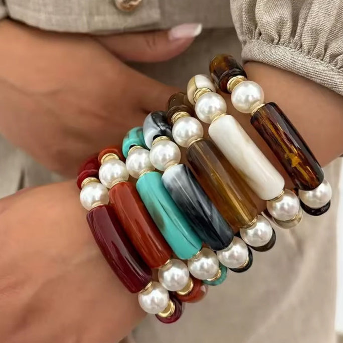 Γυναικείο Ακρυλικό Ατσάλινο Βραχιόλι - Les Noyale (και χρώματα)