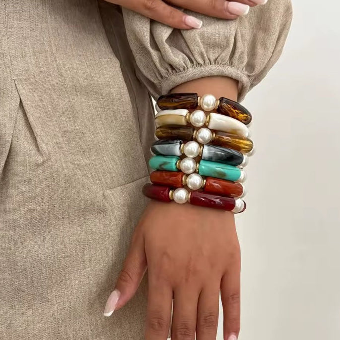 Γυναικείο Ακρυλικό Ατσάλινο Βραχιόλι - Les Noyale (και χρώματα)