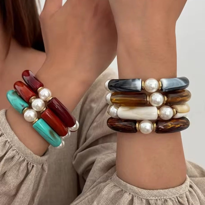 Γυναικείο Ακρυλικό Ατσάλινο Βραχιόλι - Les Noyale (και χρώματα)