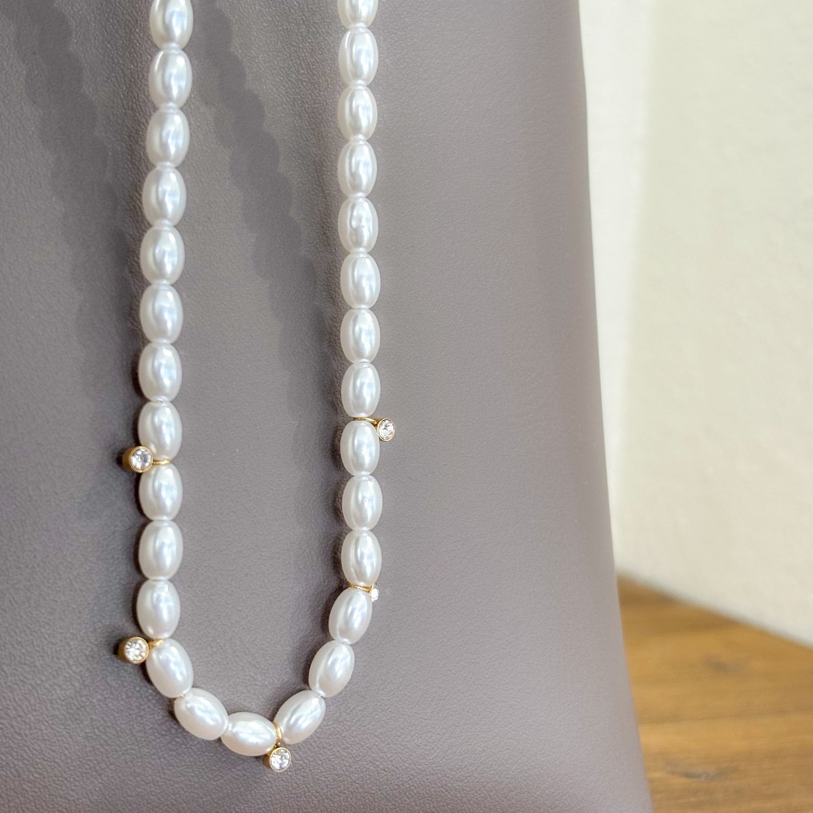 Ατσάλινο Κολιέ Με Πέρλες - Fisterra Necklace