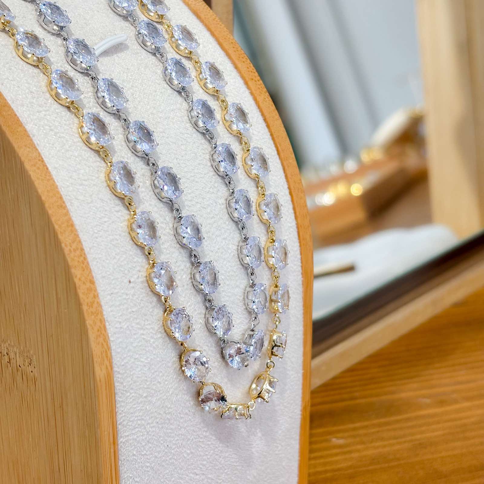 Ατσάλινο Κολιέ  Με Ζιργκόν - Avile Necklace (χρυσό, ασημί)