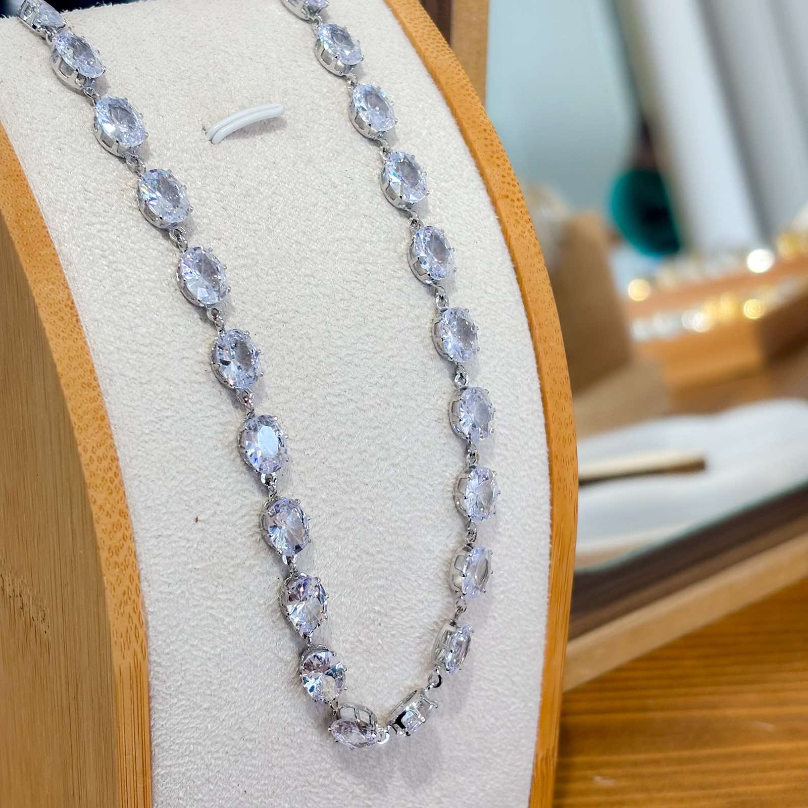 Ατσάλινο Κολιέ  Με Ζιργκόν - Avile Necklace (χρυσό, ασημί)