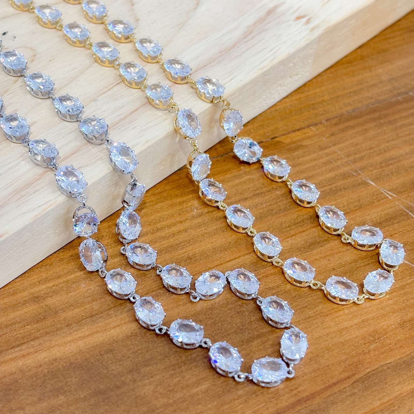 Ατσάλινο Κολιέ  Με Ζιργκόν - Avile Necklace (χρυσό, ασημί)