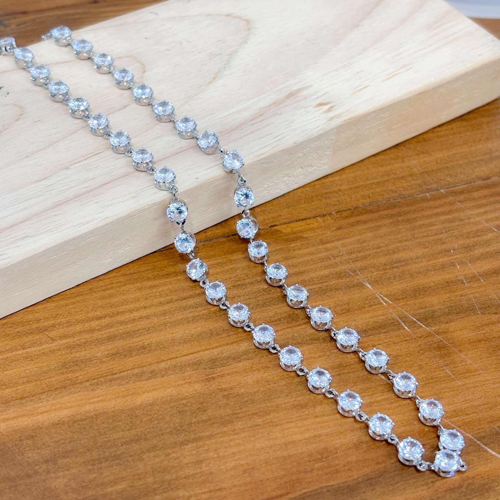 Ατσάλινο Κολιέ  Με Ζιργκόν - Sarria Necklace