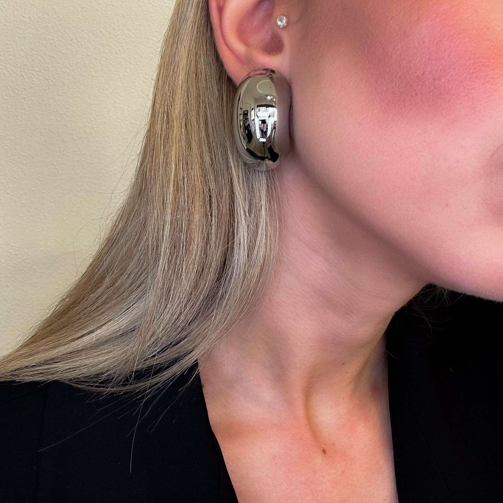 Γυναικεία Ατσάλινα Σκουλαρίκια - Chave Earrings (χρυσό, ασημί)