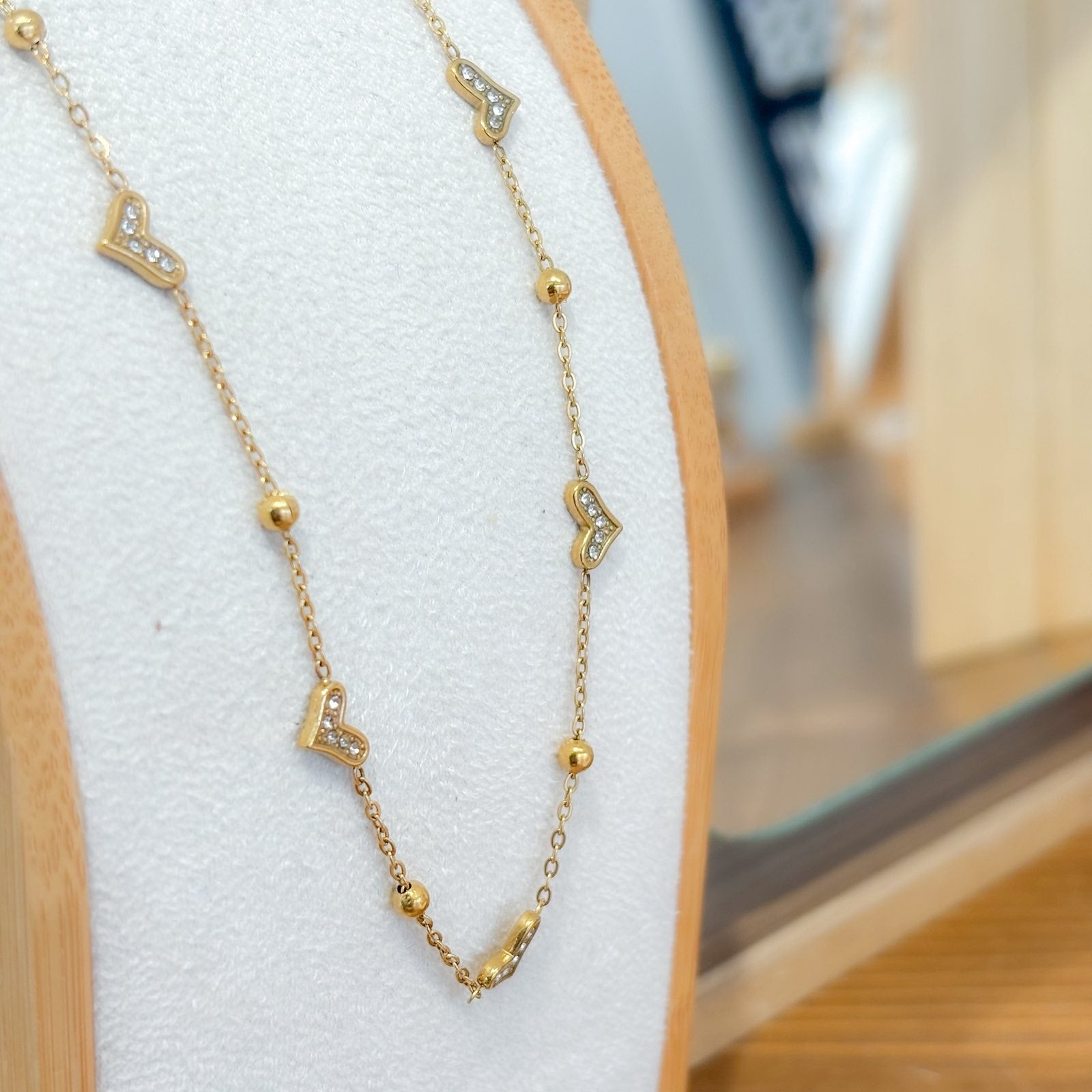 Ατσάλινο Κολιέ Με Καρδιά -  Grena Heart Necklace ( χρυσό, ασημί)