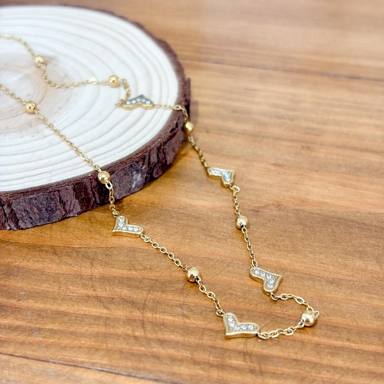 Ατσάλινο Κολιέ Με Καρδιά -  Grena Heart Necklace ( χρυσό, ασημί)