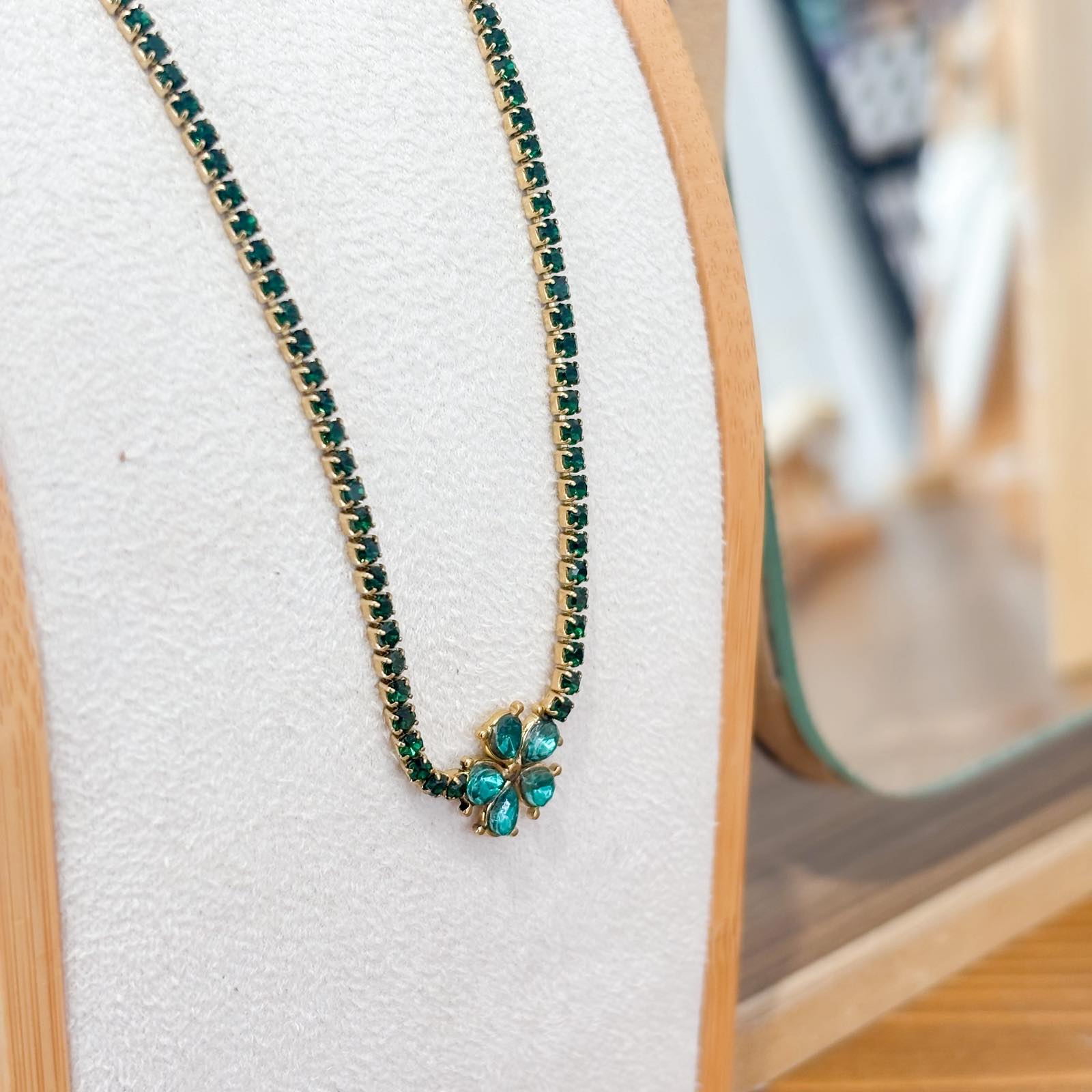 Ατσάλινο Κολιέ Ριβιέρα Με Ζιργκόν - Beder Necklace( και χρώματα)