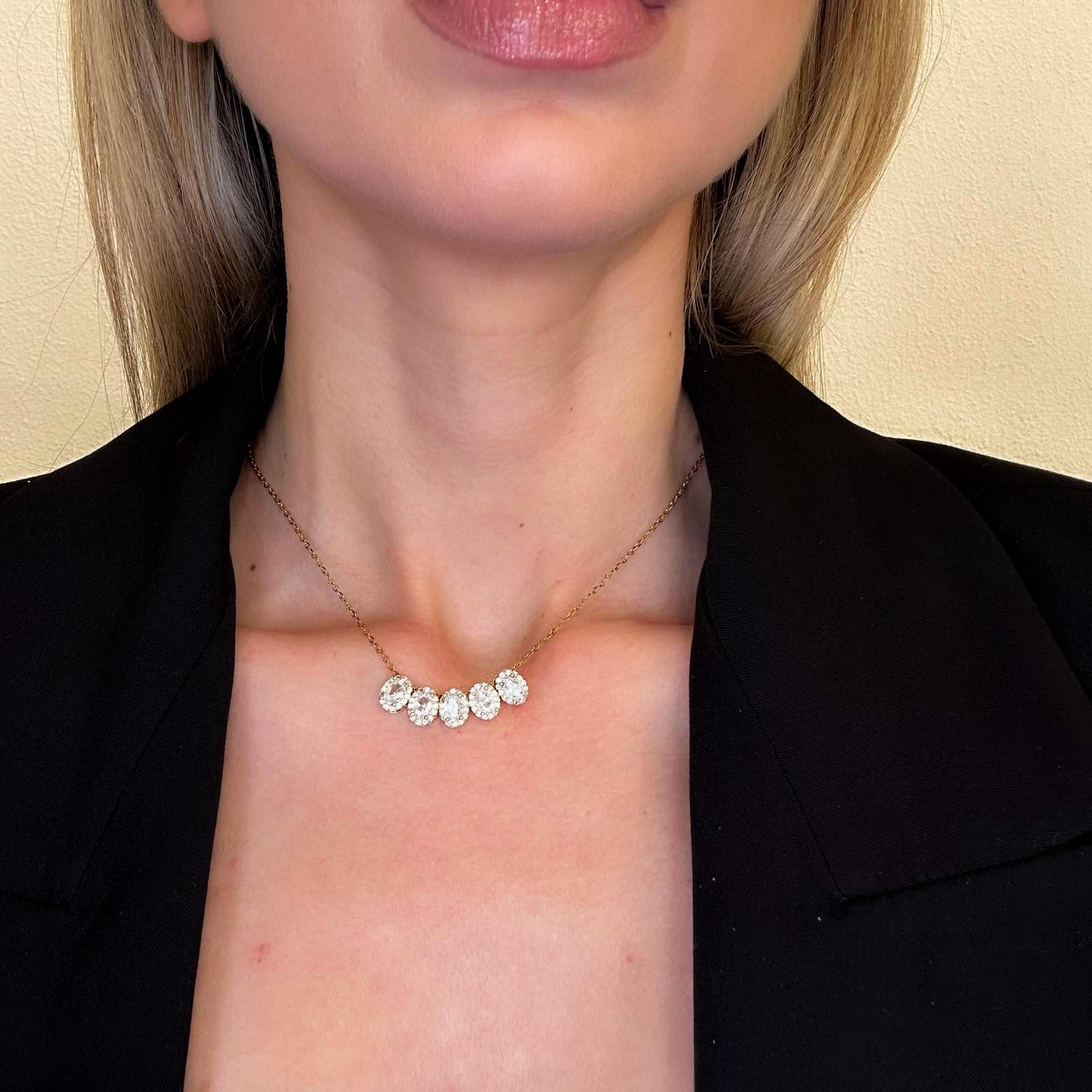 Ατσάλινο Κολιέ  Με Ζιργκόν - Ystad Necklace ( χρυσό, ασημί)