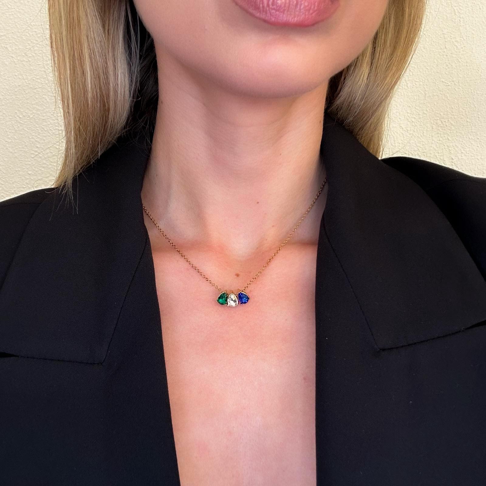 Ατσάλινο Κολιέ  Με Ζιργκόν - Kiel Necklace( και χρώματα)