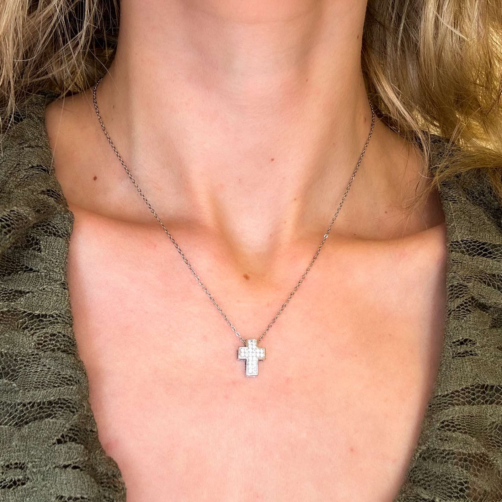 Ατσάλινο Κολιέ Με Σταυρό - Hirt Cross Necklace (χρυσό, ασημί)