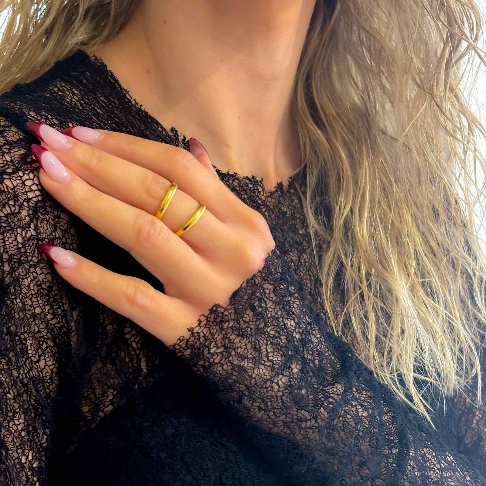 Γυναικείο Ατσάλινο  Δαχτυλίδι - Anaco Ring ( χρυσό, ασημί)