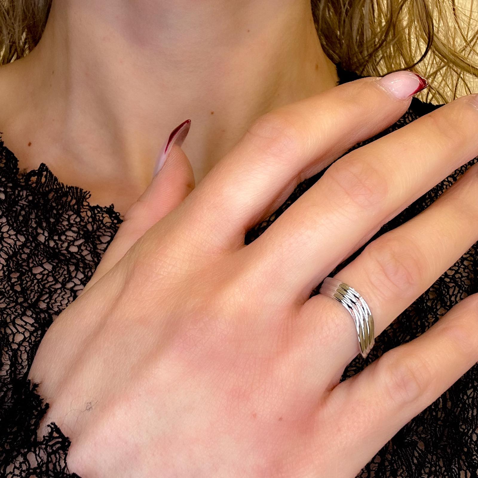 Γυναικείο Ατσάλινο Σεβαλιέ Δαχτυλίδι - Burro Ring ( χρυσό, ασημί)