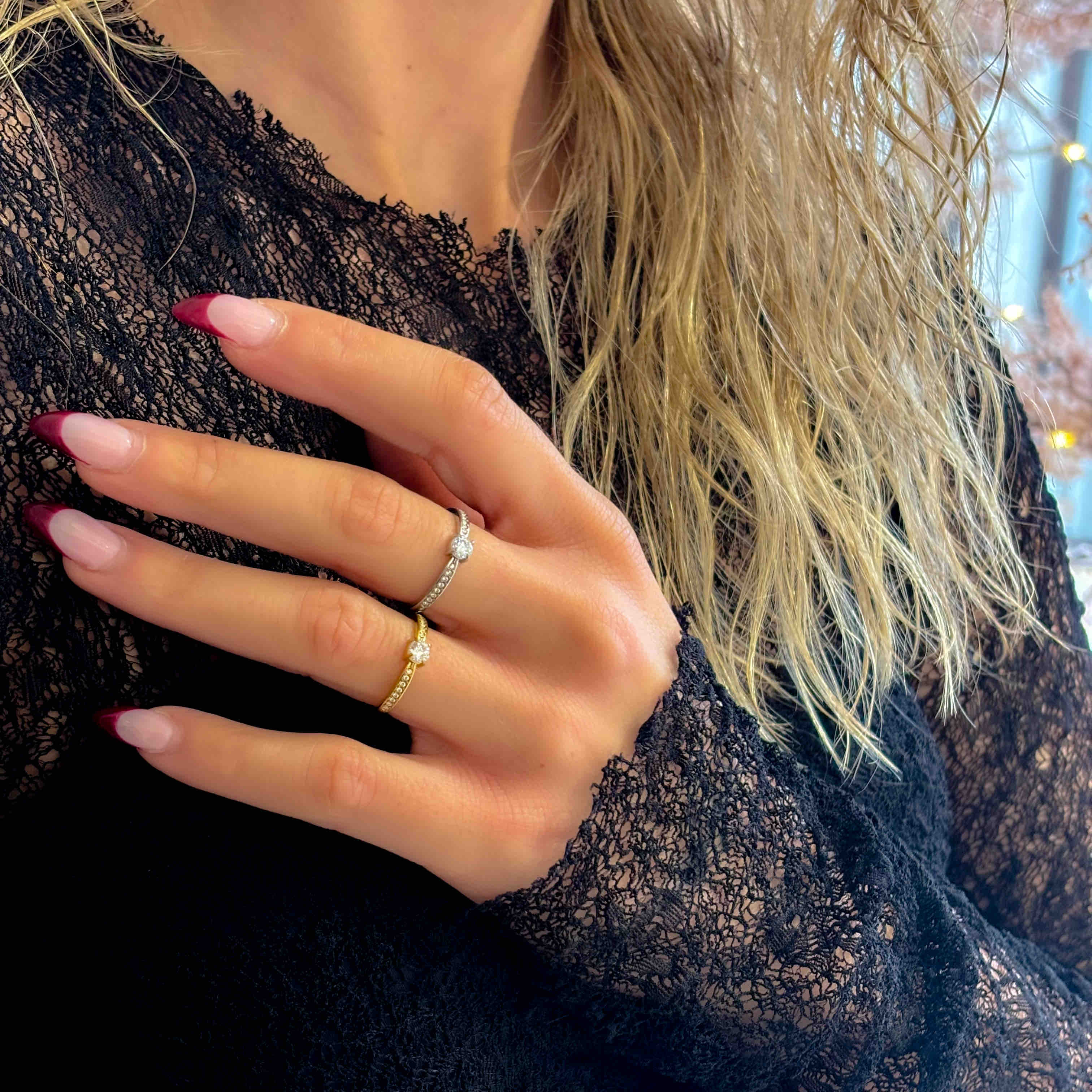 Γυναικείο Ατσάλινο Μονόπετρο Δαχτυλίδι - Tigra Ring ( χρυσό, ασημί)