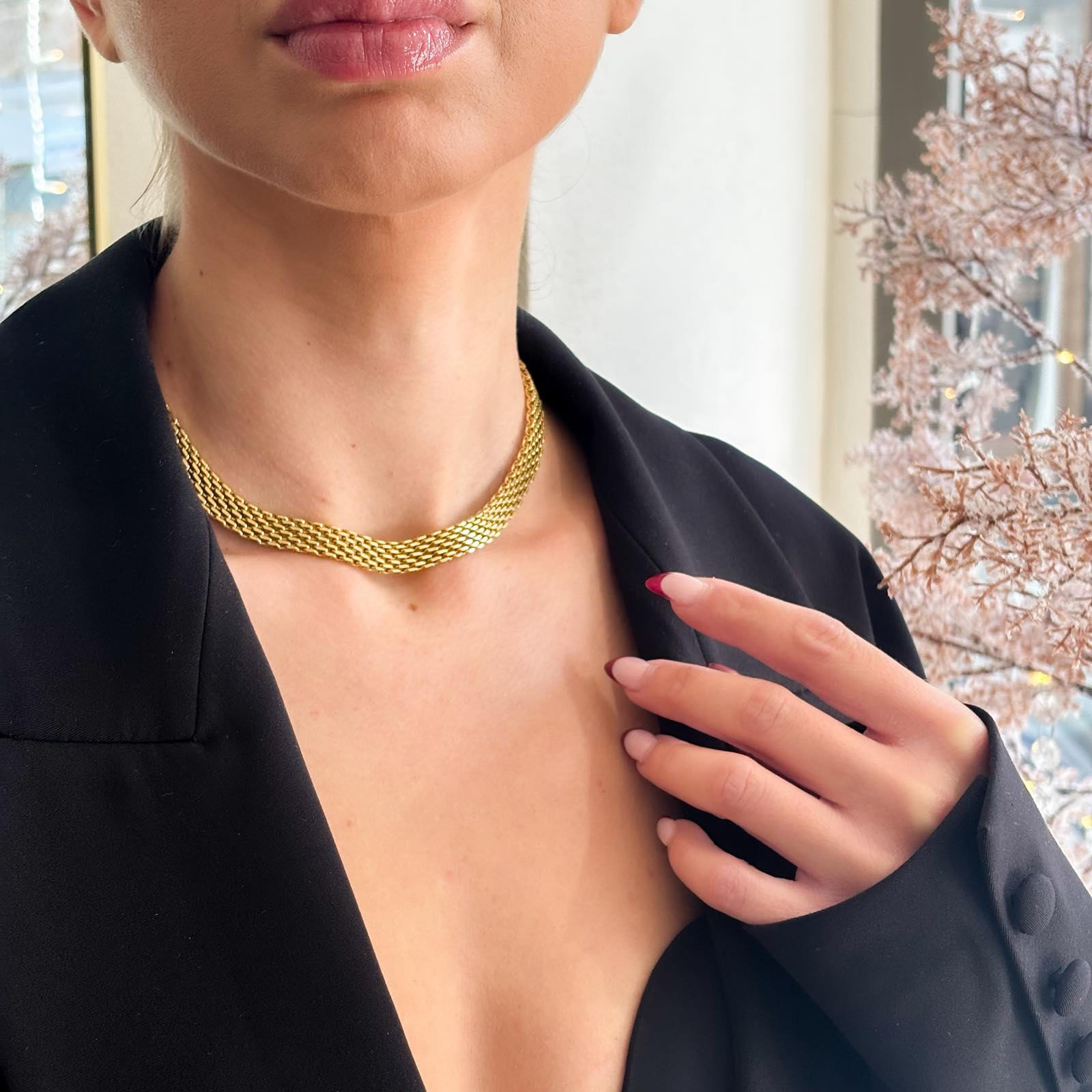 Ατσάλινη Αλυσίδα Λαιμού - Zuerat Necklace ( χρυσό, ασημί)