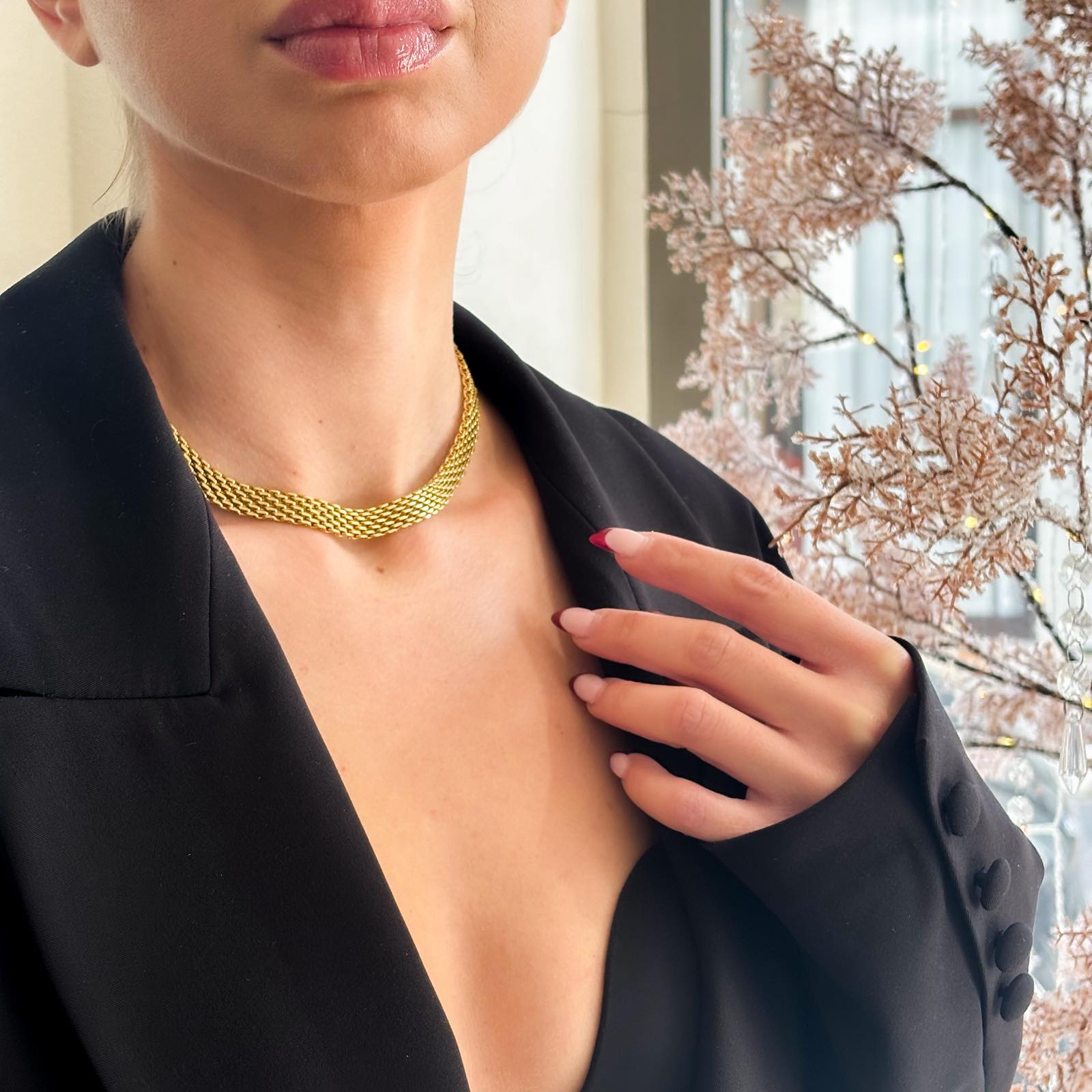 Ατσάλινη Αλυσίδα Λαιμού - Zuerat Necklace ( χρυσό, ασημί)