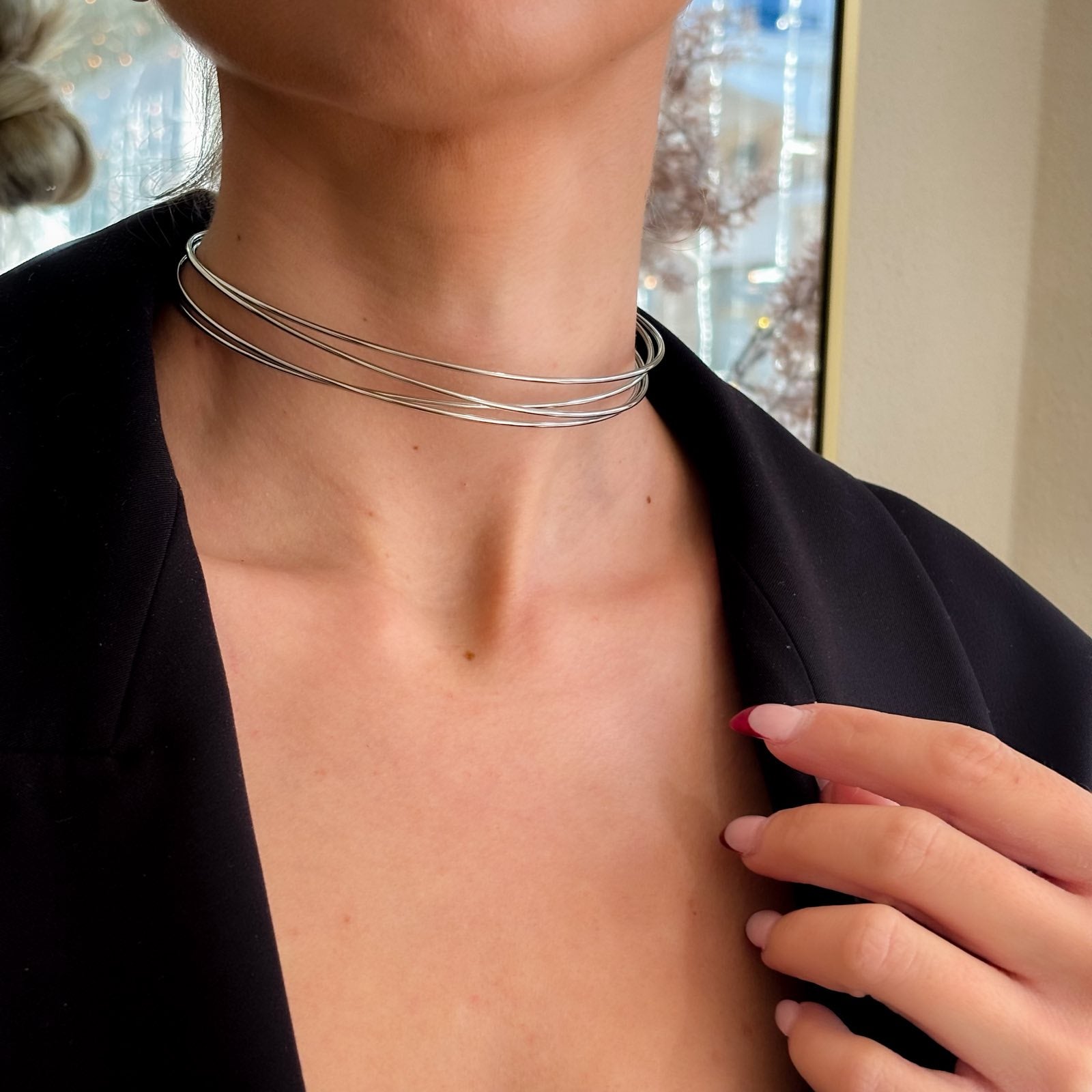 Γυναικείο Ατσάλινο Κολιέ Τσόκερ - Dahla Chocker (χρυσό, ασημί)