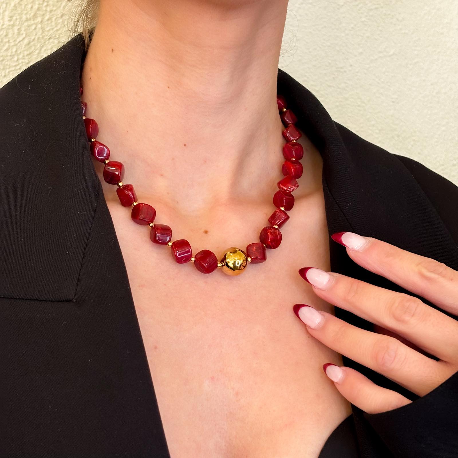 Ατσάλινο Κολιέ Με Πέτρες- Tichia Necklace