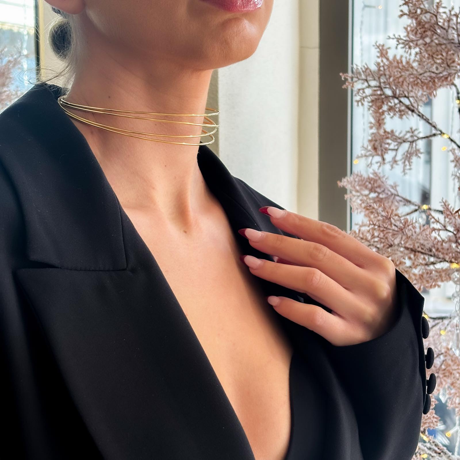 Γυναικείο Ατσάλινο Κολιέ Τσόκερ - Dahla Chocker (χρυσό, ασημί)