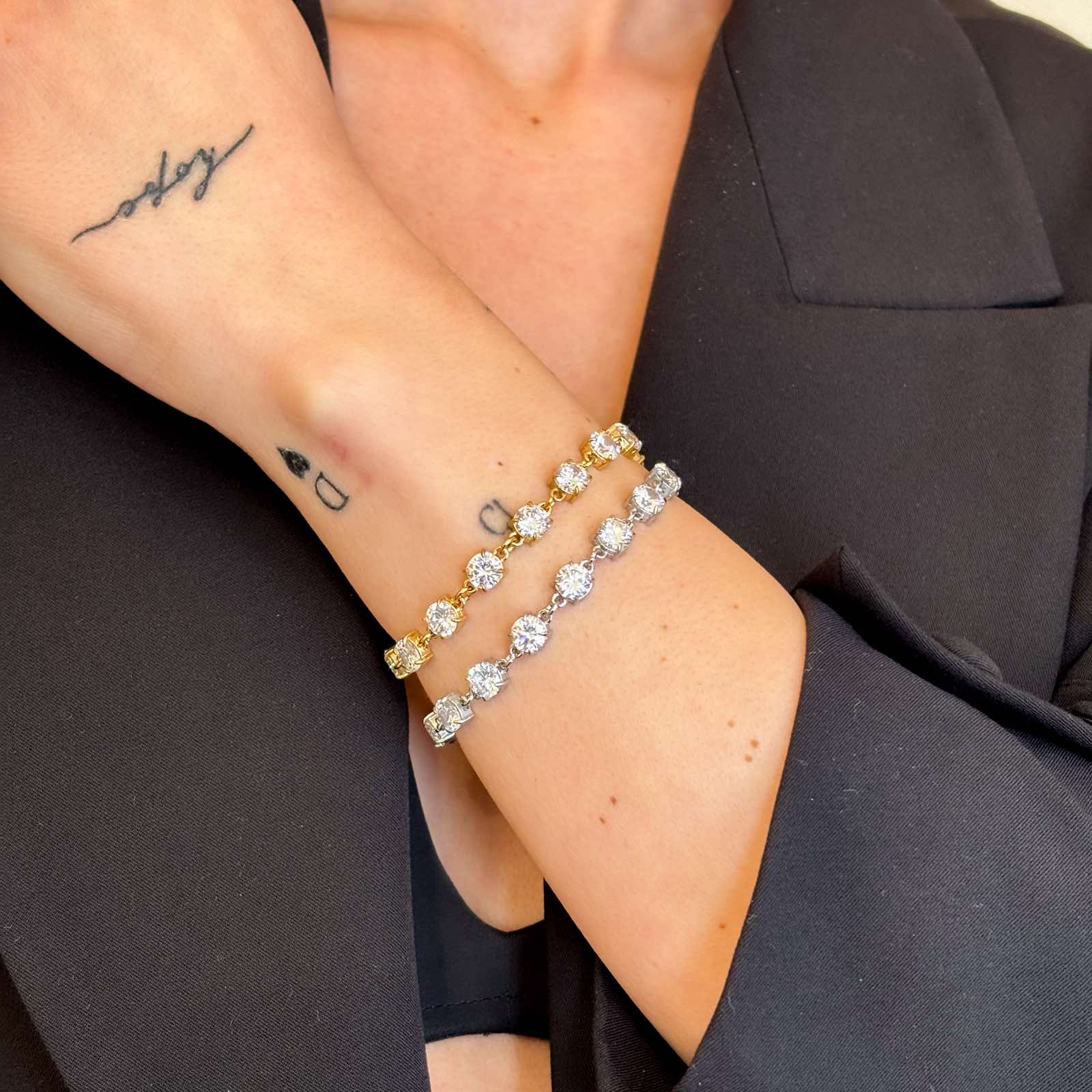 Γυναικείο Ατσάλινο Βραχιόλι Με Ζιρκόν - Rara Bracelet ( χρυσό, ασημί)