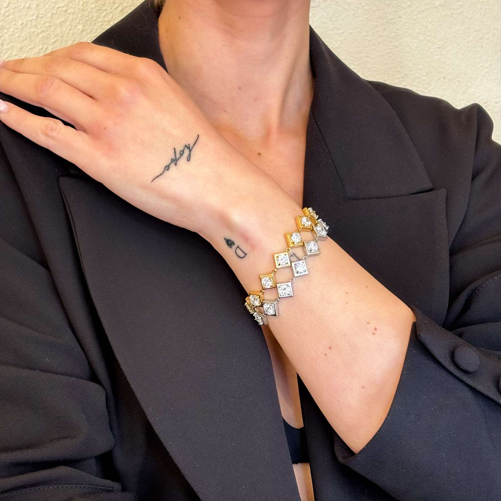 Γυναικείο Ατσάλινο Βραχιόλι Με Ζιρκόν - Diema Bracelet ( χρυσό, ασημί)