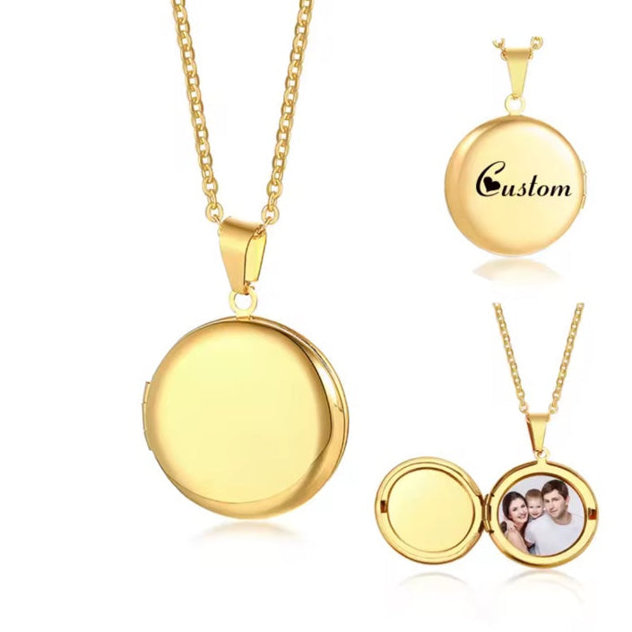 Ατσάλινο Κολιέ Φωτογραφοθήκη - Dali Necklace ( χρυσο, ασημί)