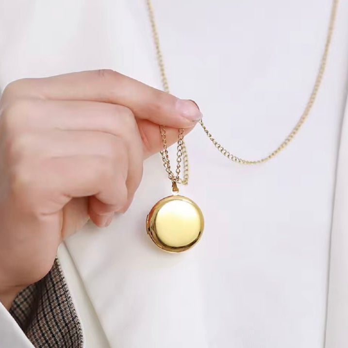 Ατσάλινο Κολιέ Φωτογραφοθήκη - Dali Necklace ( χρυσο, ασημί)