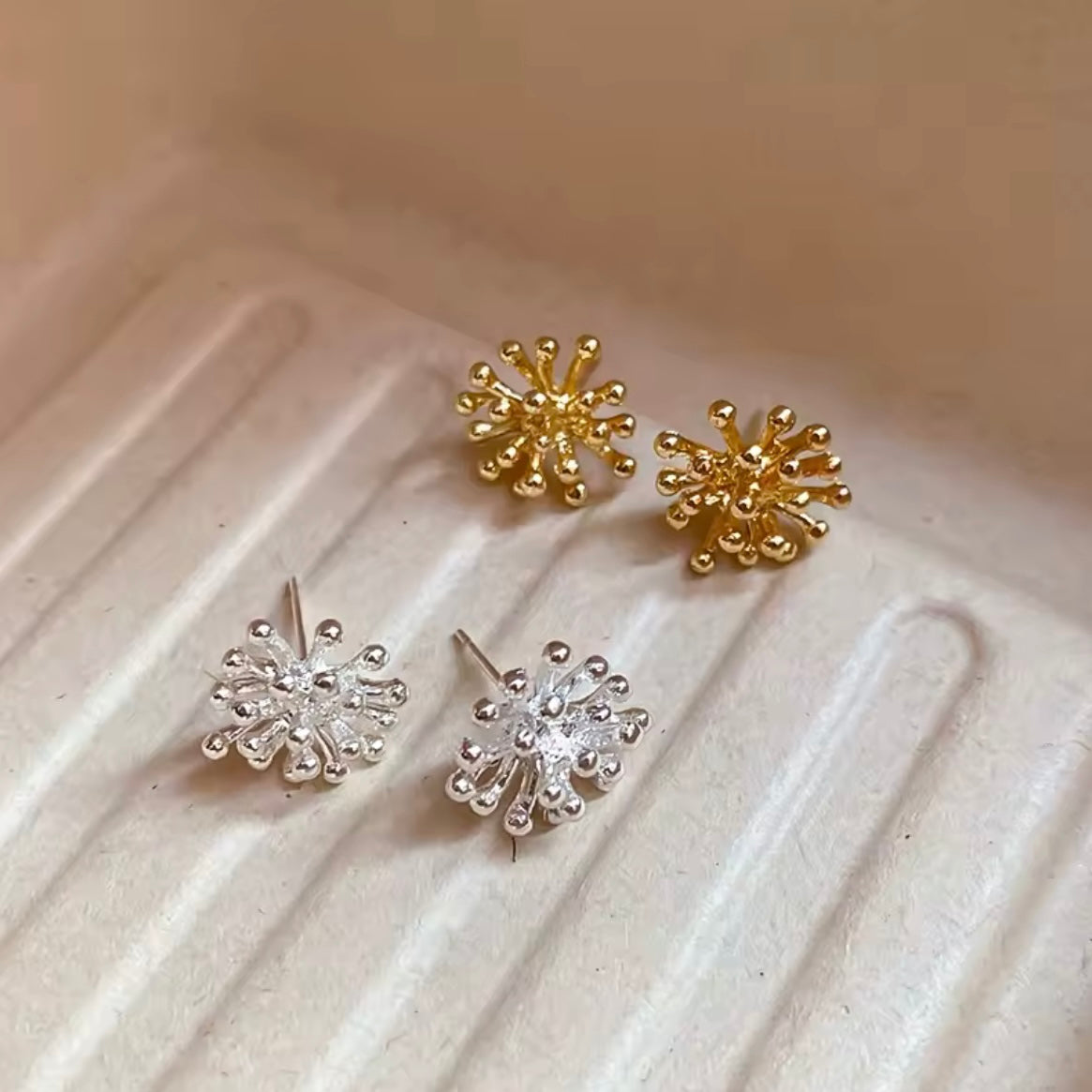 Γυναικεία Ατσάλινα Σκουλαρίκια - Shiyan Earrings χρυσό, ασημί)