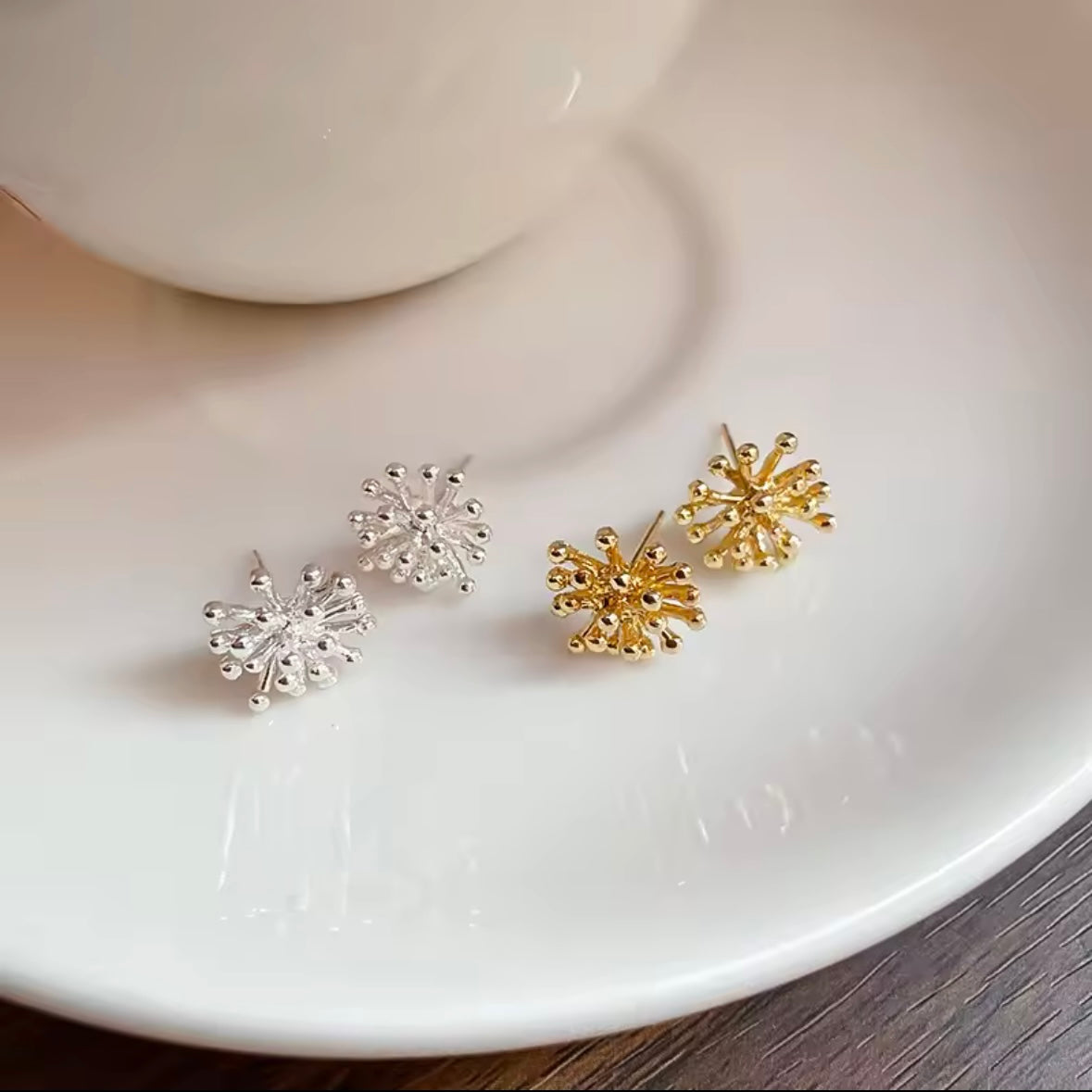 Γυναικεία Ατσάλινα Σκουλαρίκια - Shiyan Earrings χρυσό, ασημί)