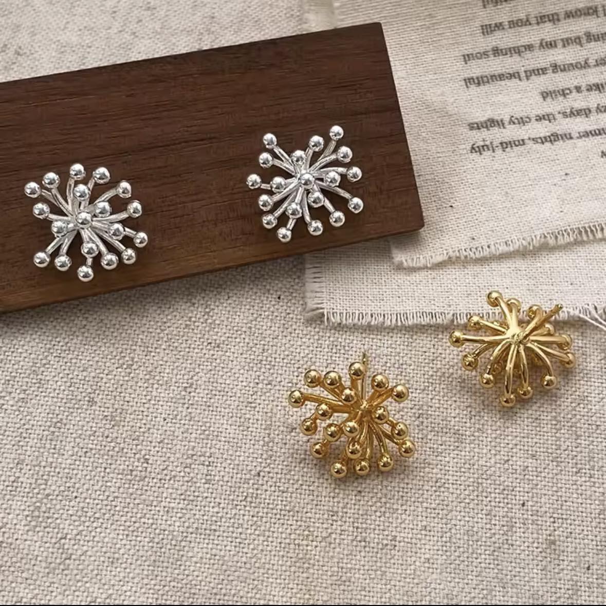 Γυναικεία Ατσάλινα Σκουλαρίκια - Shiyan Earrings χρυσό, ασημί)