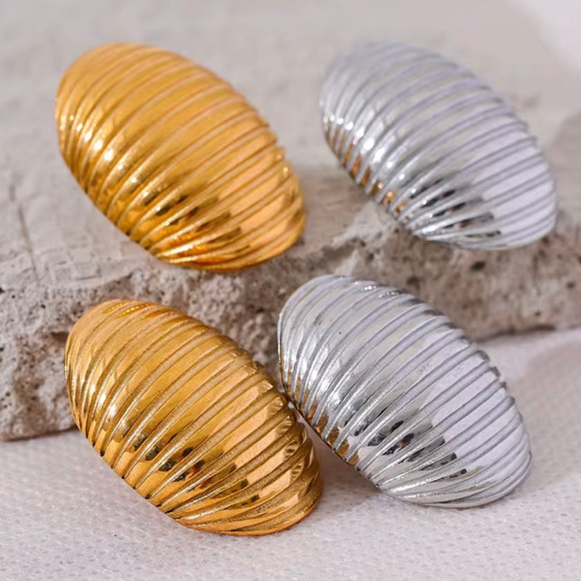 Γυναικεία Ατσάλινα Σκουλαρίκια - Linfen Earrings χρυσό, ασημί)