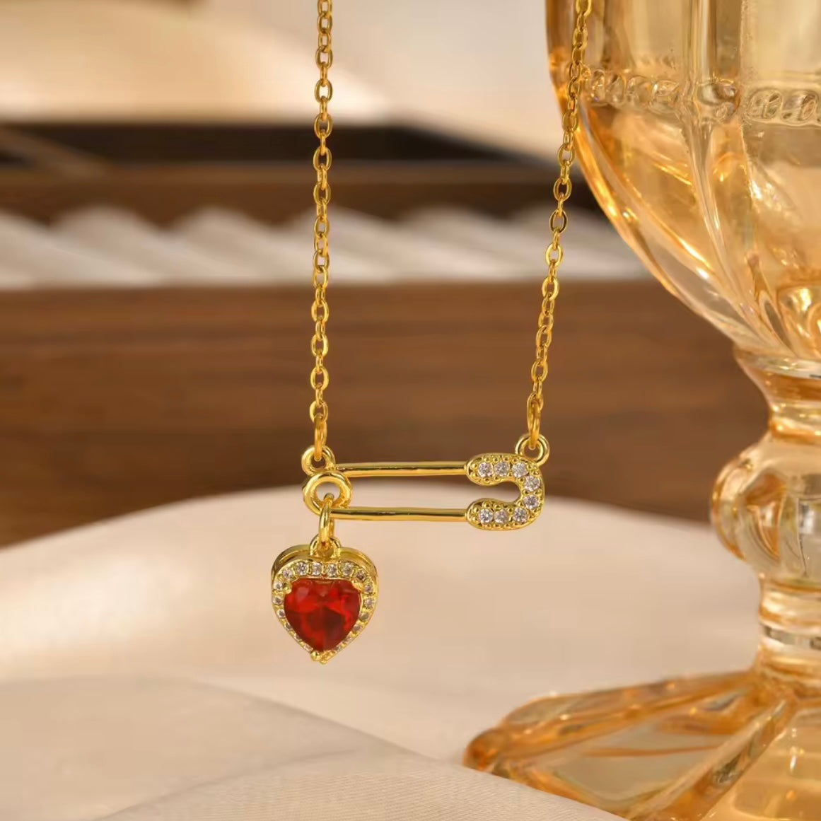 Γυναικείο Ατσάλινο Κολιέ Με Καρδιά - Talon Necklace (χρυσό, ασημί)