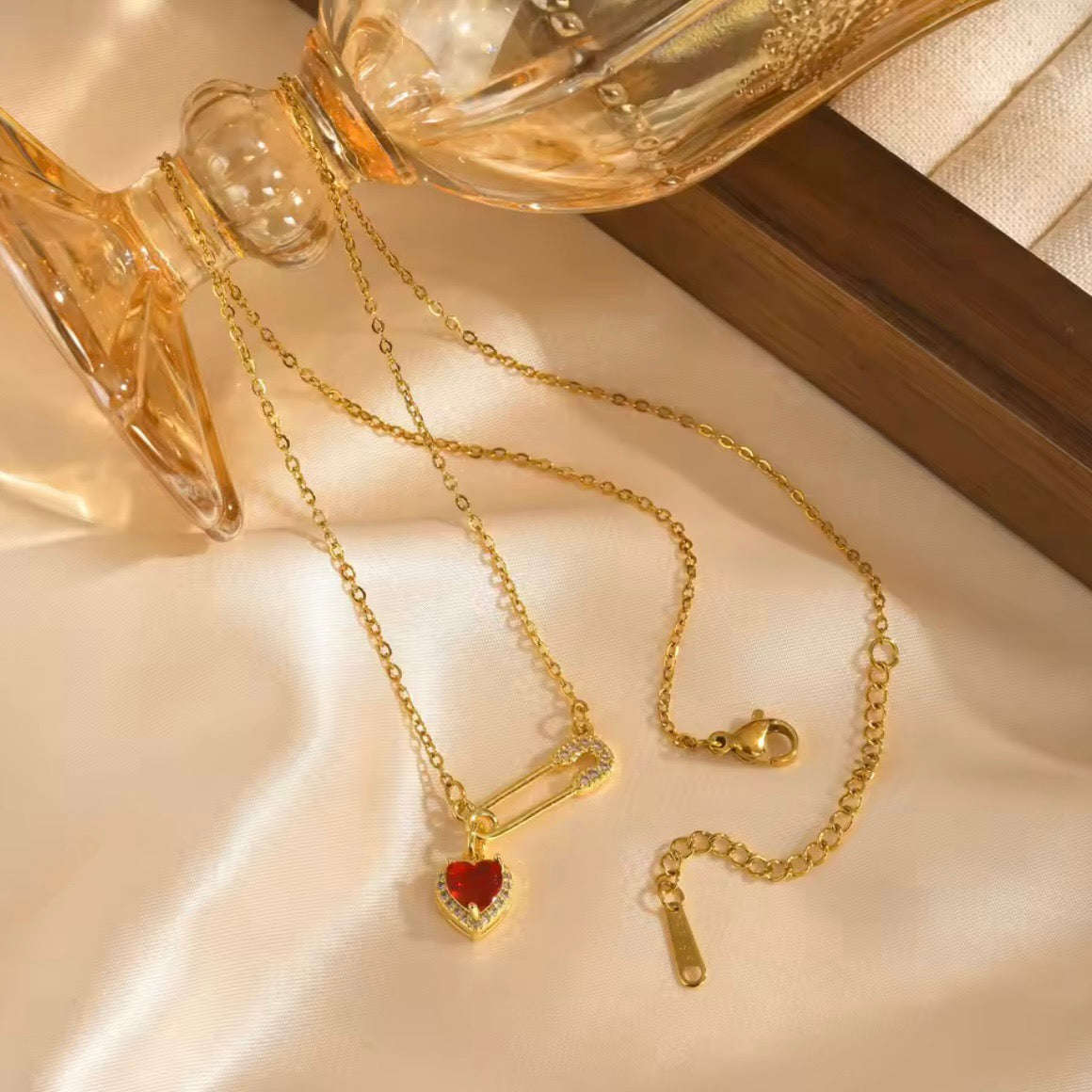 Γυναικείο Ατσάλινο Κολιέ Με Καρδιά - Talon Necklace (χρυσό, ασημί)