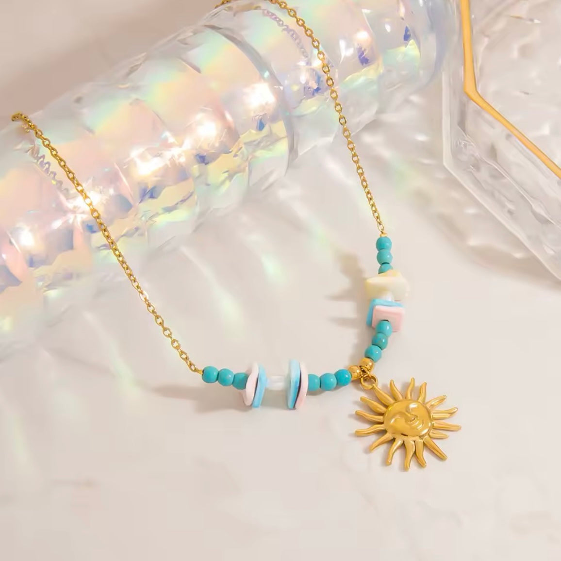 Ατσάλινο Κολιέ Με Ζιρκόν - Lamta Necklace