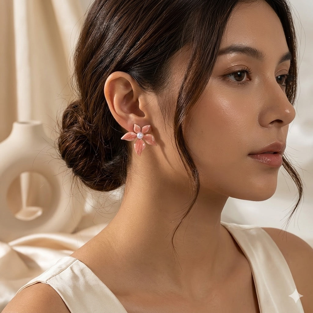 Γυναικεία Ατσάλινα Σκουλαρίκια - Lienz Earrings ροζ