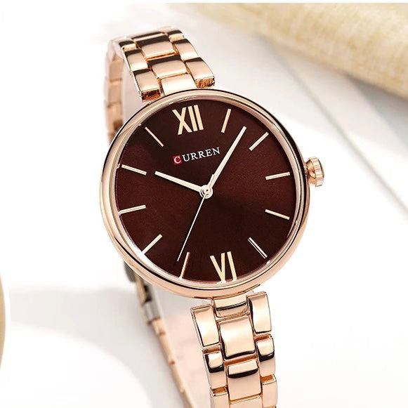 Γυναικείο Ρολόι - Curren Office Rose Gold Brown