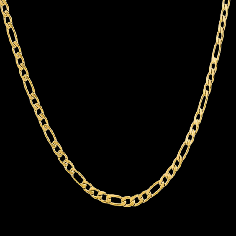 Ατσάλινη Αλυσίδα Λαιμού (Unisex )- Figaro Chain (χρυσό-ασημί)