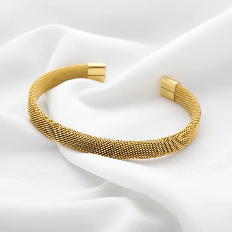 Ατσάλινο Βραχιόλι-Braid Cuff Bracelet ( χρώματα…)