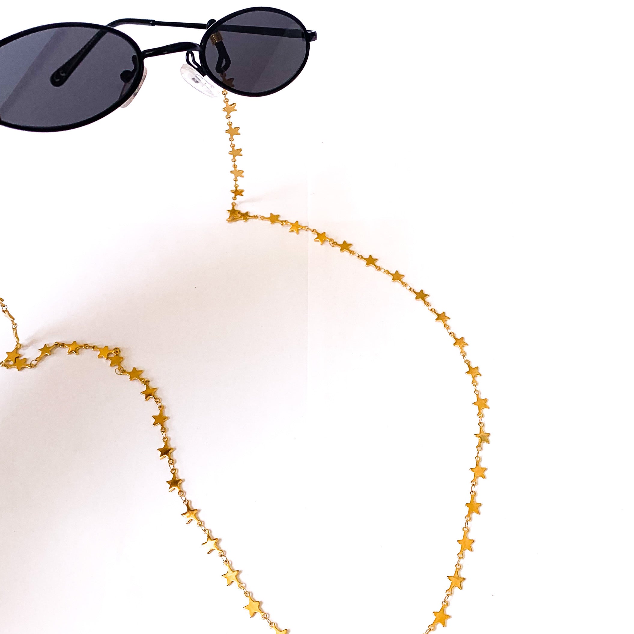 Ατσάλινη Αλυσίδα Μάσκας/Γυαλιών - Sunglasses Chain Starry(χρυσό, ασημί)