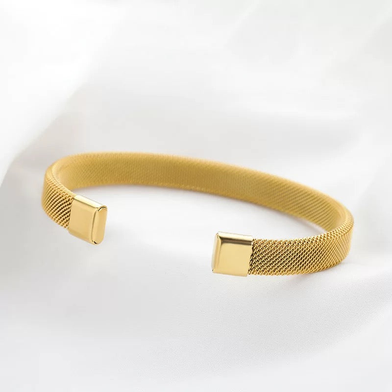 Ατσάλινο Βραχιόλι-Braid Cuff Bracelet ( χρώματα…)