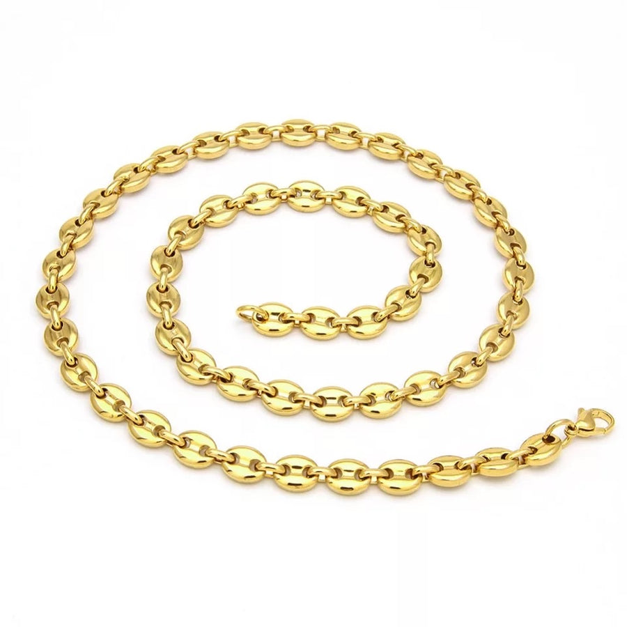 Ατσάλινη Αλυσίδα Λαιμού( unisex)- Hip Hop necklace(χρυσό,ασημί)