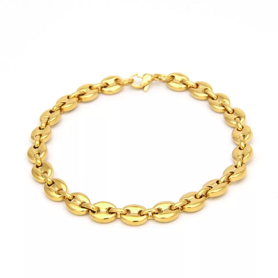 Ατσάλινο Βραχιόλι-Hip Hop Bracelet (χρυσό,ασημί )