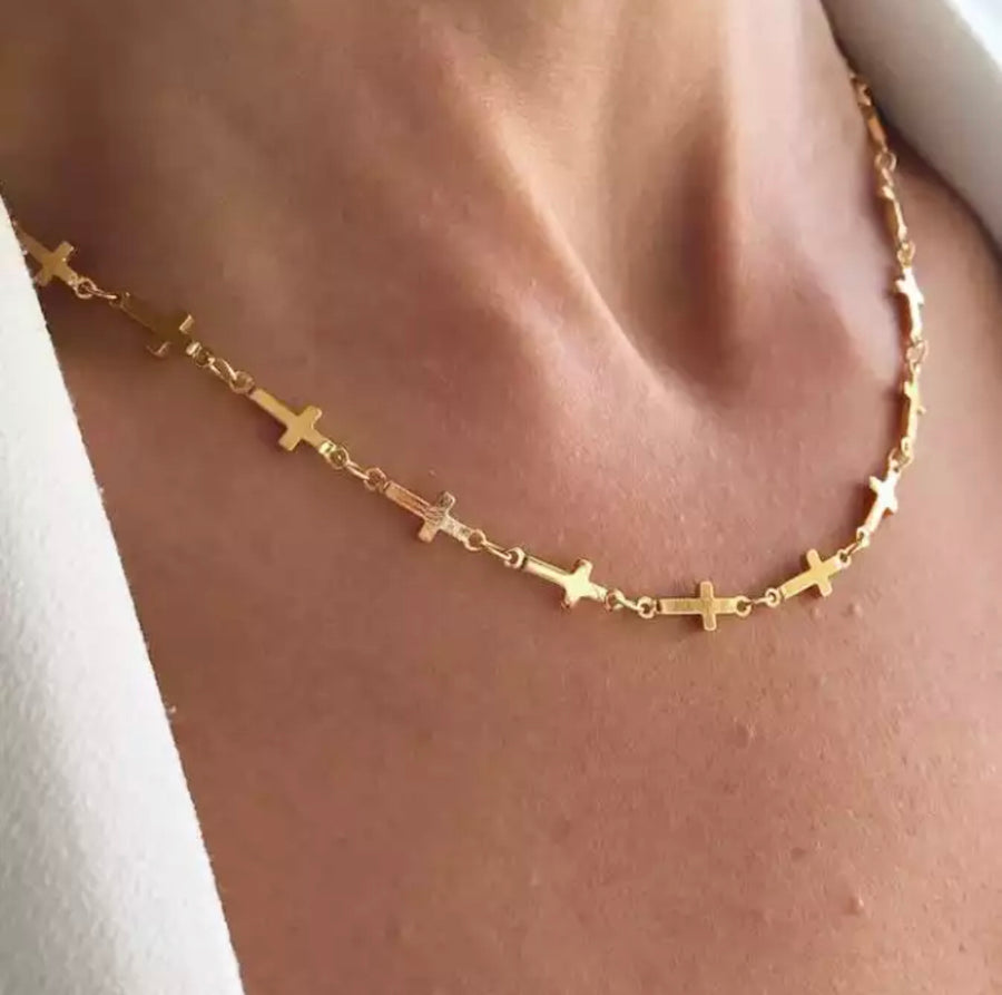 Ατσάλινη Αλυσίδα Λαιμού(unisex) - All Star Necklace (ασημί,χρυσό)