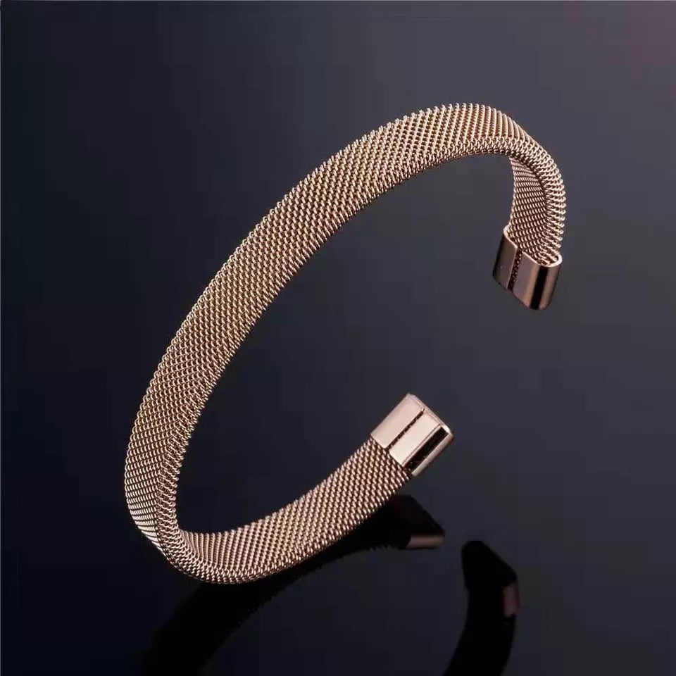 Ατσάλινο Βραχιόλι-Braid Cuff Bracelet ( χρώματα…)