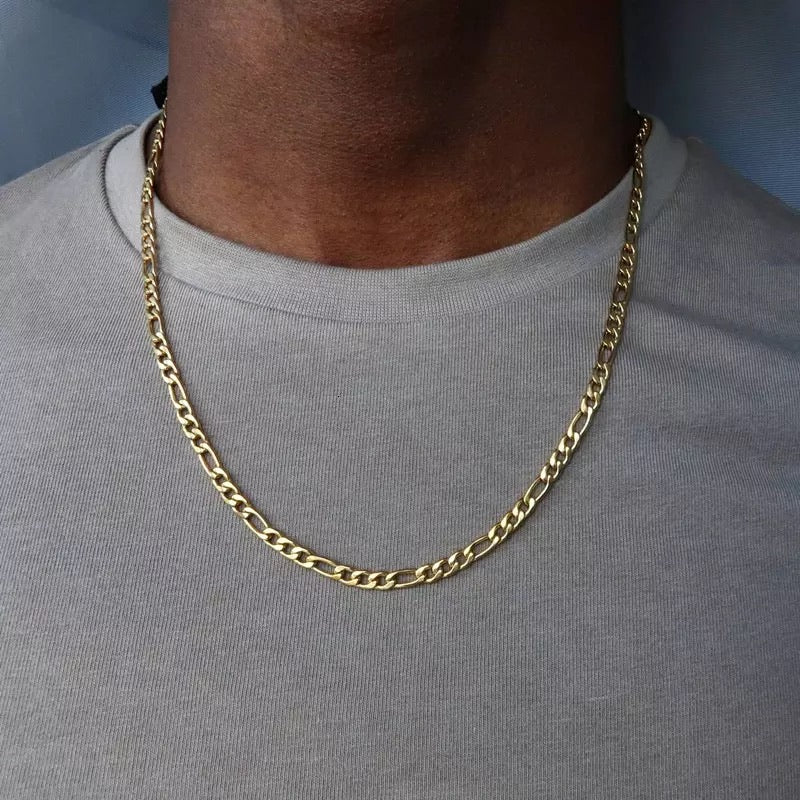 Ατσάλινη Αλυσίδα Λαιμού(unisex) - Cana chain Necklace (Xρυσό-Ασημί)