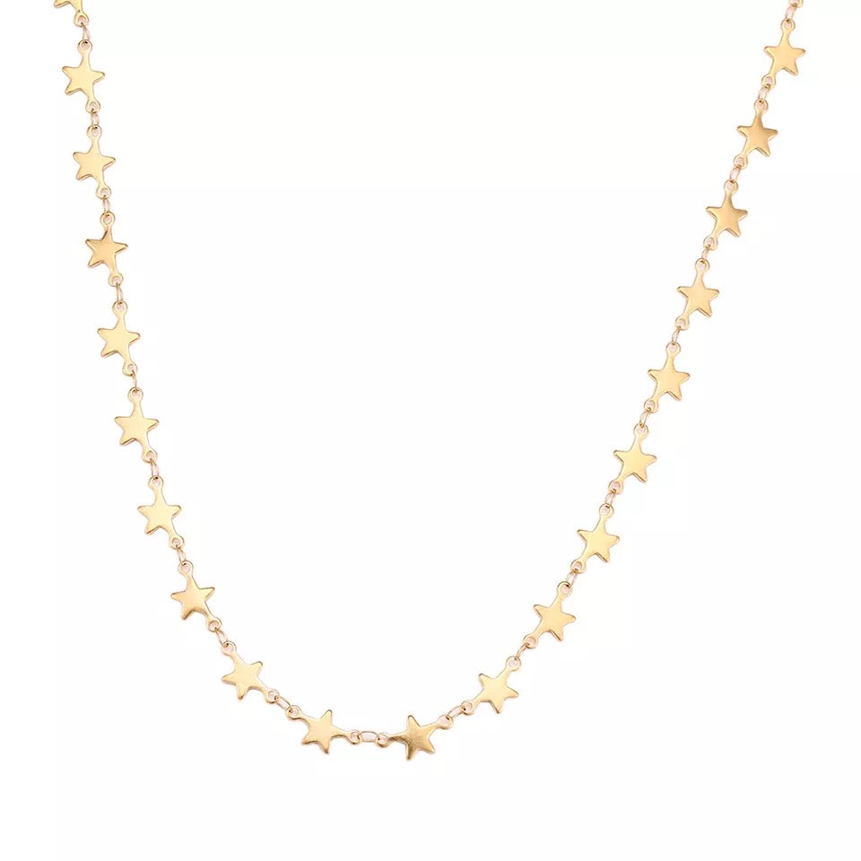 Ατσάλινη Αλυσίδα Λαιμού - Starry Chain ( χρυσό, ασημί )